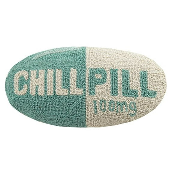 Peking Handicraft Oreiller Crochet Pilule Chill, Turquoise