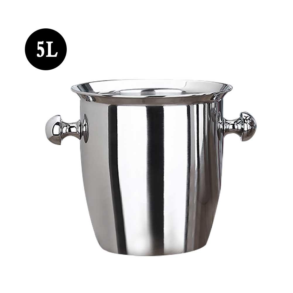ankishi Stainless Steel Thickened Ice Bucket Wine Cool Champagne Cooler