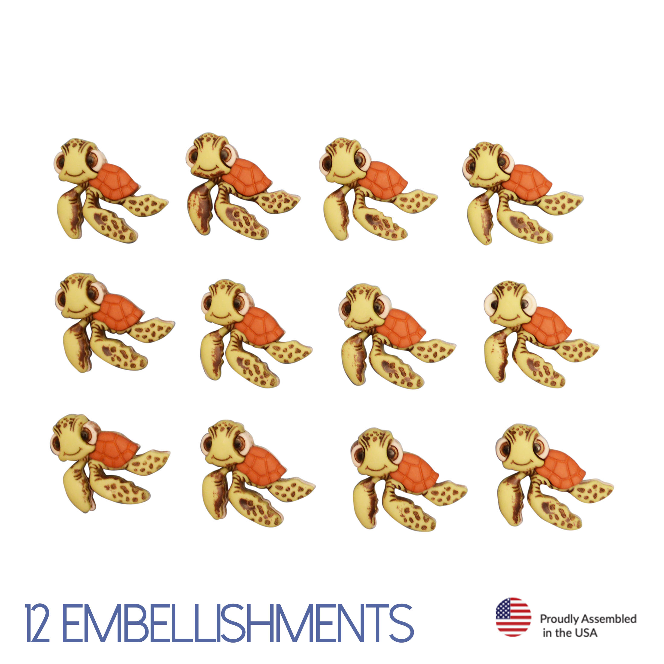 Dress It Up Disney Squirt Buttons – 12 Pieces, Plastic Craft & Sewing Embellishments