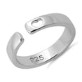 thumbnail image 2 of 925 Sterling Silver Oxidized Platinum Plated Heart Filigree Women Valentines Day Gifts Ring, 2 of 4