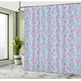 thumbnail image 5 of Ambesonne Vibrant Shower Curtain, Cartoon Piglets Wings, 69"Wx70"L, Pale Pink Pale Blue, 5 of 5