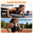 thumbnail image 4 of Weighted Vest, 12 lbs Strength Training for Women Men Reflective Stripe Workout Running Walking, 4 of 7