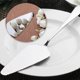 thumbnail image 3 of Servidor de pastel de acero inoxidable de 10 piezas, servidor de pastel, servidor de pizza, cortador de queso, plateado para cocinas, restaurantes, fiestas JFHHH pequeña, 3 of 4