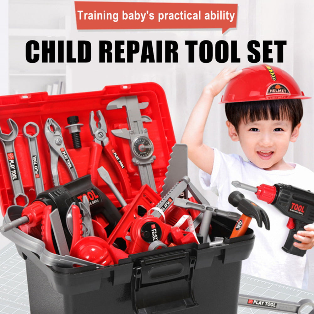 JCB Drill Tool Carry Case & Tools Play Set For Kids Boys & GirlsChildrens Bu 