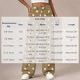 thumbnail image 3 of Ltctricy Girls Pants Polka Dot Wide Leg Trousers with Pockets High Waisted Kids Pants Fall Casual Streetwear(Brown,5-6 Years), 3 of 7