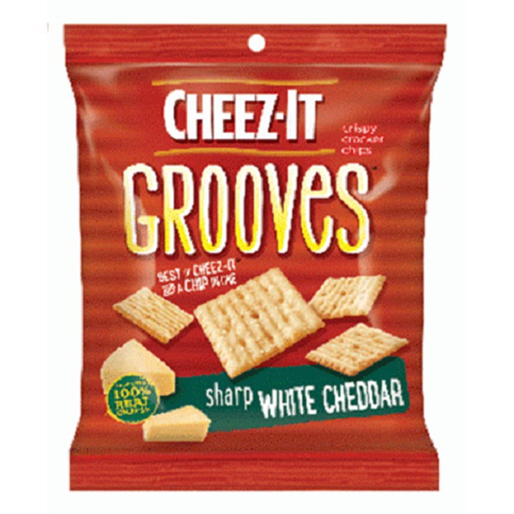 Product Of CheezIt Grooves, Sharp White Cheddar, Count 6 (3.25 oz