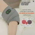 Sharper Image Calming Heat Massaging Flexi Wrap, Soothing Heat & Relaxing Vibrations, Grey