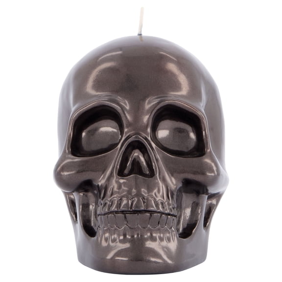 Skull Candle, Black, 4.5", Halloween by Way To Celebrate