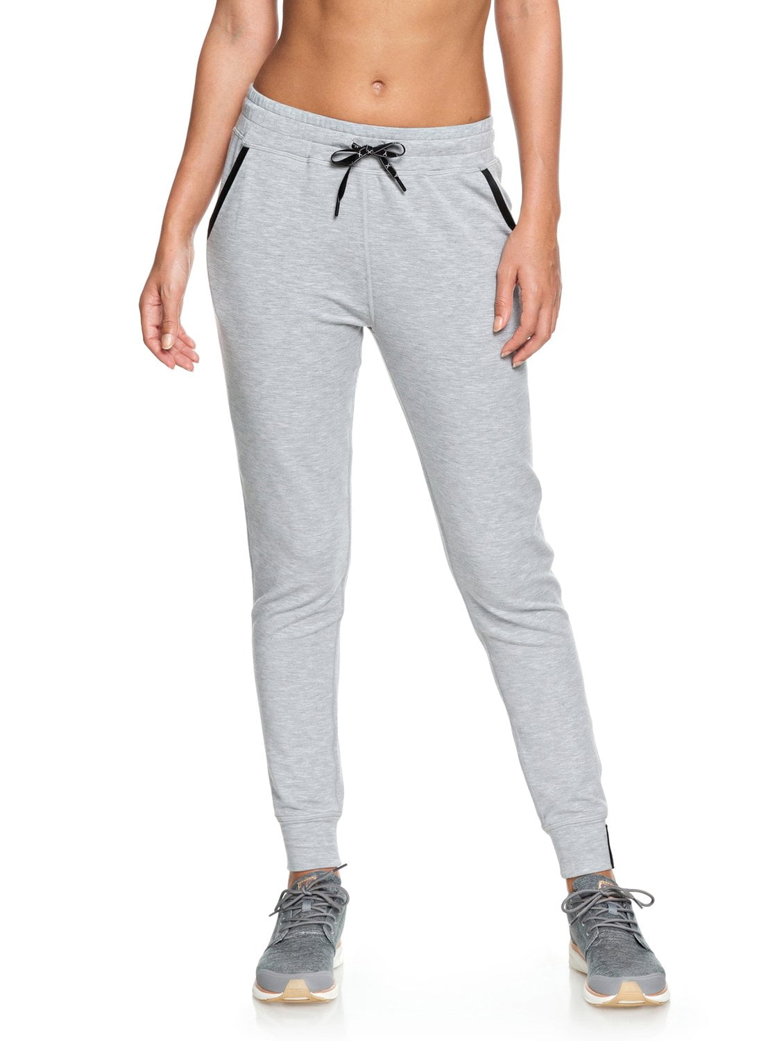Roxy Womens Down Town With Me Fleece Joggers - Heather Gray