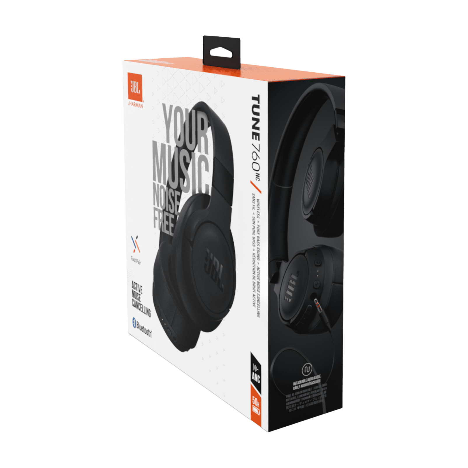 Restored JBL Tune 760NC, Wireless Over-Ear NC Headphones