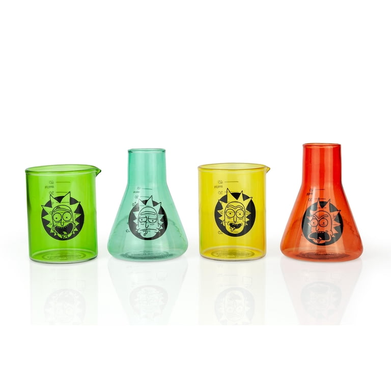 Rick and Morty Laboratory Beakers 2oz Shot Glasses | Set of 4