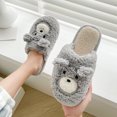 thumbnail image 5 of Zapatillas de algodón de invierno para hombre y mujer, zapatos de felpa cálidos a rayas para interiores, zapatillas de algodón para parejas al aire libre Wmkox8yii hj789, 5 of 5