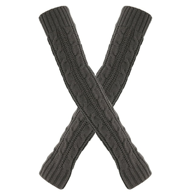 Guantes largos cálidos de lana gruesa de estilo coreano para mujer, guantes largos de manga larga con giro para vacaciones, para otoño e invierno