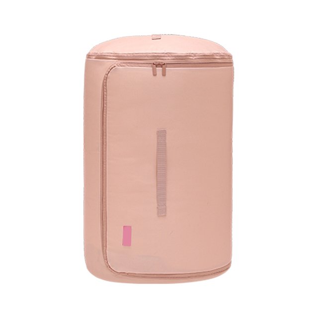 Bolsa de almacenamiento de colchas cilíndrica, organizador autocomprimible, ahorra espacio, plegable, para colchas de temporada, sábanas y ropa de cama.