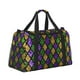 thumbnail image 2 of Disketp Mardi Gras Shiny Green Purple Bolsa de Viaje Tipo Duffle, Bolso de Mano para Fin de Semana para Mujer, Bolsa de Gimnasio Ligera para Hombre, Esencial para Viajes, 2 of 7