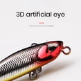 thumbnail image 3 of CSChome Appât Bionique Factice Couleur Vive Design Simulation Coule Lentement Yeux de Poisson 3D avec Hameçon Matériel de Pêche, 3 of 7