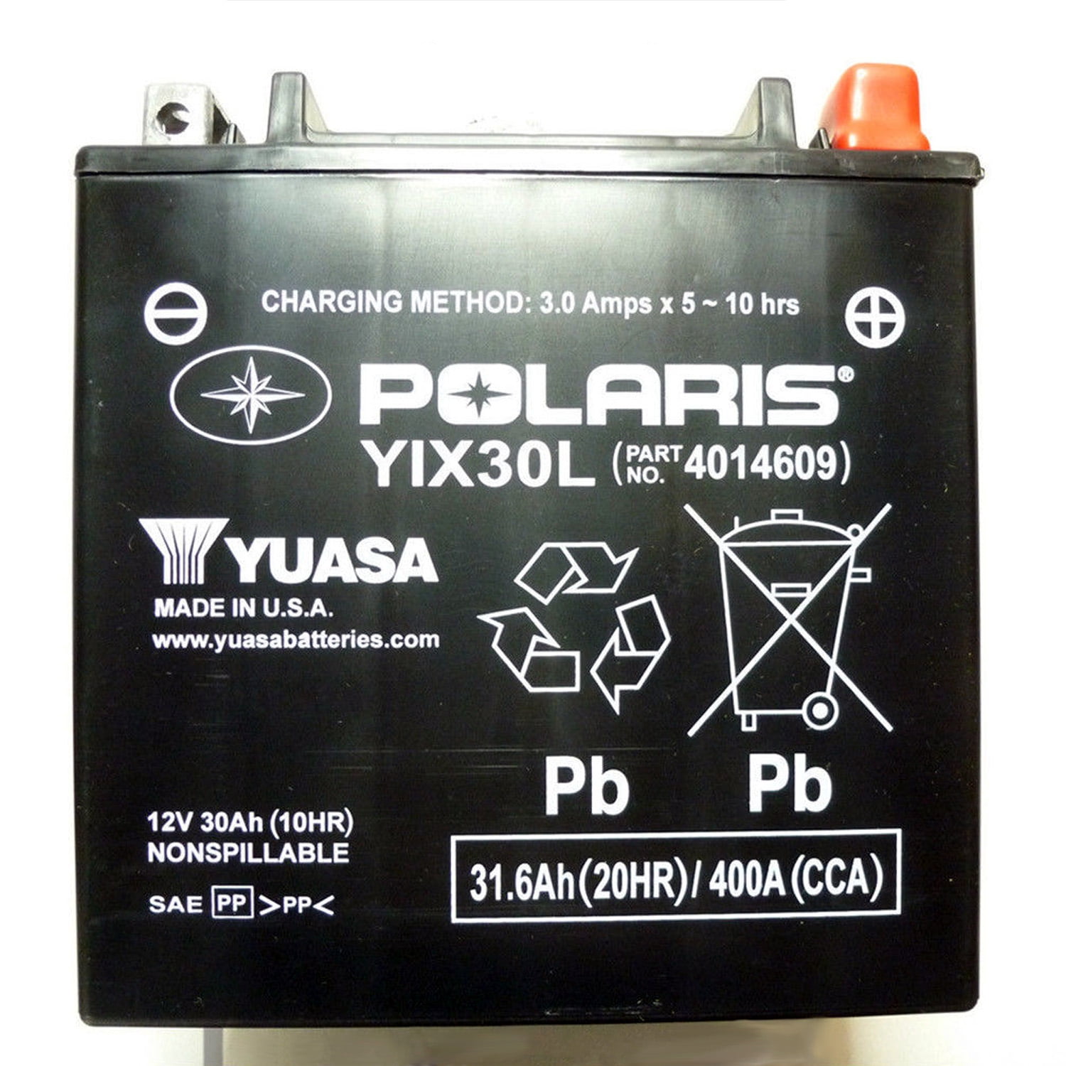 Polaris New OEM ATV UTV Battery 30AH 12 Volt AGM, Sportsman Ranger