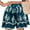 41#Blue, variant on High Waisted Shorts Women Floral Printed Wide Leg Shorts Drawstring Flowy Casual Beach Boho Short Pants 2026 Orange 2XL