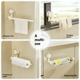 thumbnail image 6 of Suction Cup Kitchen Paper Towel Holder Drill- Cabinet Hanger Wrap Organizer Dishcloth Hanging Rod Toilet Paper Roll Storage, 6 of 7