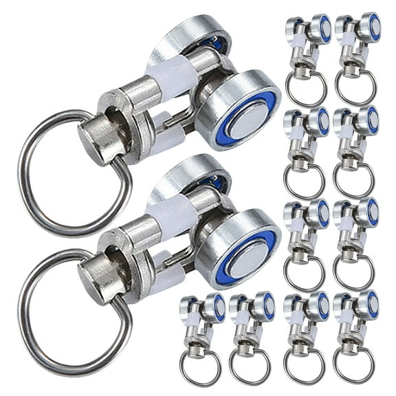 VORCOOL 20Pcs Heavy Duty Curtain Track Rollers Zinc Alloy Smooth Sliding Window Gliders