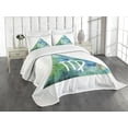 thumbnail image 3 of Ambesonne Virgo Quilted Bedspread Set 3 Pcs, Culture Inspiration, King Size, Sea Green Blue White, 3 of 5