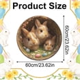 thumbnail image 3 of Decorative Area Rug Custom Easter Bunny Round Rug Personalized 3D Effect Easter Day Carpet Non Washable Bunny Area Rug for Living Room Bedroom Birthday Indoor Home Decor Spring Day Rug,Area Rug,Floor, 3 of 7