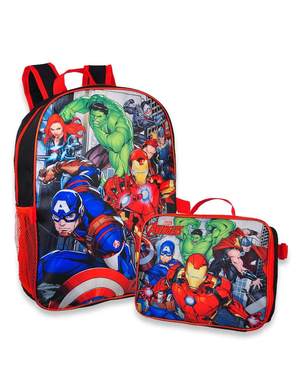 The Avengers Marvel Avengers 16" School Backpack With Detachable Lunch Box
