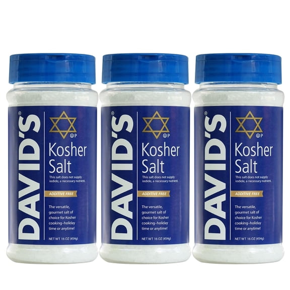 David's Kosher Salt Canister 16.0 Oz(Pack of 3)
