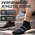 thumbnail image 4 of Mqamex Athletic Ankle Socks Mens, Cushioned Cotton Short Socks,6 Pairs Sizes 6-13, 4 of 7