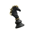 thumbnail image 1 of Bewildely Figuras de ajedrez para un toque exquisito en el hogar, figuras de resina, adornos de ajedrez, elección de regalo, Caballero Negro Type2 NO2, 1 of 6