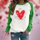 thumbnail image 1 of ICHUANYI Clearance Women Long Sleeves Casual Valentine's Day Printing Round Neck Sweatshirt Crewneck Pullover Tunic Tops ICHUANYI "ICHUANYI", 1 of 5