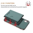 thumbnail image 2 of Allytechgroup Wallet Case for iPhone XR, RFID Blocking PU Leather Stand Phone Shell with Credit Card Slot Shockproof Protective Back Cover for iPhone XR Women Men, Green, 2 of 7