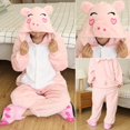 thumbnail image 1 of Pijamas Unisex de felpa para adultos, una pieza, Cosplay, Halloween, Navidad, ropa de casa de animales, mono, disfraz para mujeres y hombres, 1 of 4