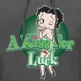 thumbnail image 2 of Men's Betty Boop St. Patrick's Day Betty A Kiss for Luck  Pull Over Hoodie Charcoal Heather Medium, 2 of 4