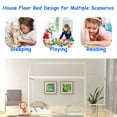 thumbnail image 2 of Kacho Twin House Floor Bed Frame, Wooden Canopy Frame with Roof, Montessori Bed, Floor Bed with Wood Slat, Twin Bed Frame for Bedroom, No Box Spring Required, White, 2 of 7