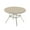 Sandstone, variant on Outdoor Round Patio Dining Table for 4-6, All-Weather Durable Metal Table with Adjustable Umbrella Hole for Deck & Backyard, Sandstone Finish