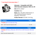 thumbnail image 2 of Alternator - Compatible with 2002 - 2004 Chevy Avalanche 1500 5.3L V8 2003, 2 of 4