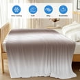 thumbnail image 4 of White Brown Cooling Blanket,Lightweight Breathable Summer Throw Blanket with Double Sided Cold Effect,Modern Gradient Vertical Stripes Geometric Picnic Blankets Bed Sheet for Hot Sleepers 30"x40", 4 of 8
