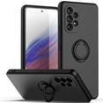 thumbnail image 3 of Liquid Silicone Magnetic Bracket Ring Soft Phone Case For Samsung A54 A53 A52 A51 A71 A34 A32 A22 A73 S23 Ultra Plus S21FE Cover, 3 of 5