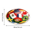 thumbnail image 3 of EQWLJWE Tapis de Porte pour Entrée de Maison, Tapis de Porte pour Porte d'Entrée Extérieure, Tapis Ballon de Soccer Drapeaux Tapis Rond Tapis Doux Faux Non - Tapis de Sol pour Chambre Salon Décor Sportif, 3 of 7