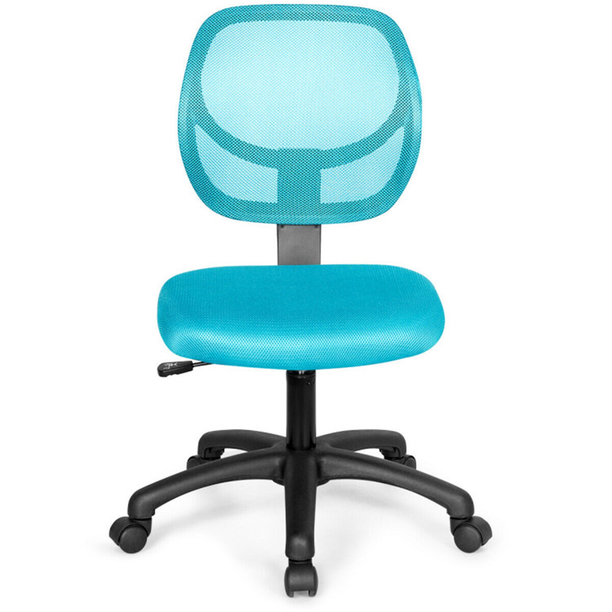 Demi Bonn Low-back Computer Task Chair with Adjustable Height and Swivel Casters, Rolling Work Computer Desk Chair, Blue