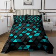 thumbnail image 1 of Erosebridal Triangle Coverlet Set King,Geometric Stereoscopic Bedding Set,Gradient Bedroom Decor,Ultra Soft,3 Pieces, 1 of 5