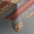 thumbnail image 5 of Red and Yellow Geometric Striped Pattern Square Tablecloth,Waterproof Square Table Cover,Wipeable Spillproof Washable Table Cover for Home Kitchen Party Decor 42"X42"(107x107cm), 5 of 6