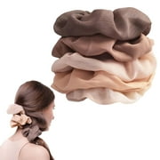 Kitsch Crepe Scrunchies for Adult, Red, 5 Pack