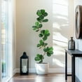 thumbnail image 4 of Artificial Fiddle Leaf Fig Tree - 6FT Fake Plant with Black Nursery Planter, Large Fake Tree for Home or Office Decor - Artificial Plants Indoor Outdoor,Housewarming Gift, 4 of 6