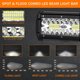 thumbnail image 5 of Barra de luz LED de 7 pulgadas, 240 W, 24000 lm, luces antiniebla, vainas LED todoterreno, luz antiniebla impermeable sumergible AIPROTE, luces de trabajo, inundación, punto súper brillante, haz combi JFHHH pequeña, 5 of 5