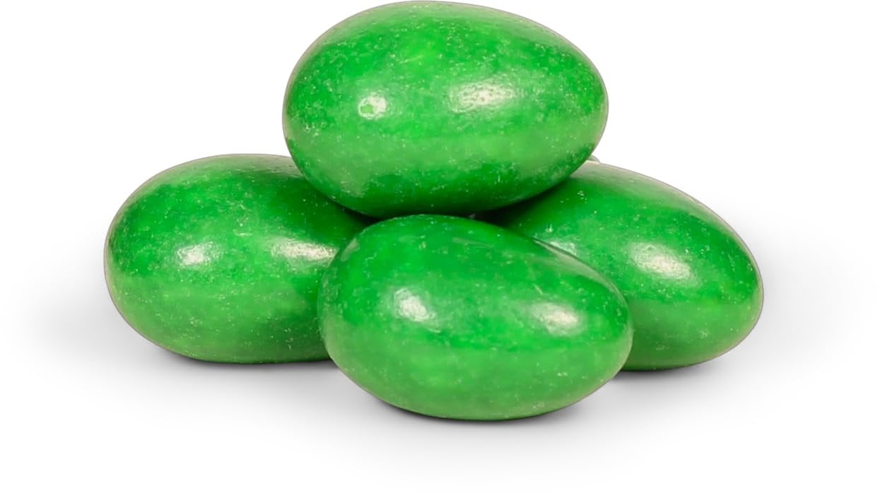 Dark Green Jordan Almonds by Its Delish, 3.5 lbs. Jumbo Container  Candied Almond Nut with Sweet Hard Candy Coating - Weddings Birthday Boy Baby Shower Theme Party Favors Candy Buffets - Vegan &...