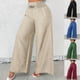 thumbnail image 2 of Youthful Retro High Waist Elastic Drape Wide Leg Pants for Women, 2 of 5