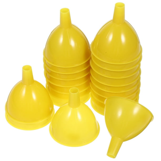 20 mini embudos de laboratorio de plástico para experimentos de laboratorio para llenado de botellas.