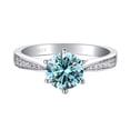 thumbnail image 4 of 1ct Moissanite Promise Ring - 925 Sterling Silver Engagement Ring for Weddings and Special Occasions - Choose from Multiple Colors - Perfect Gift for Your Loved One, 4 of 4